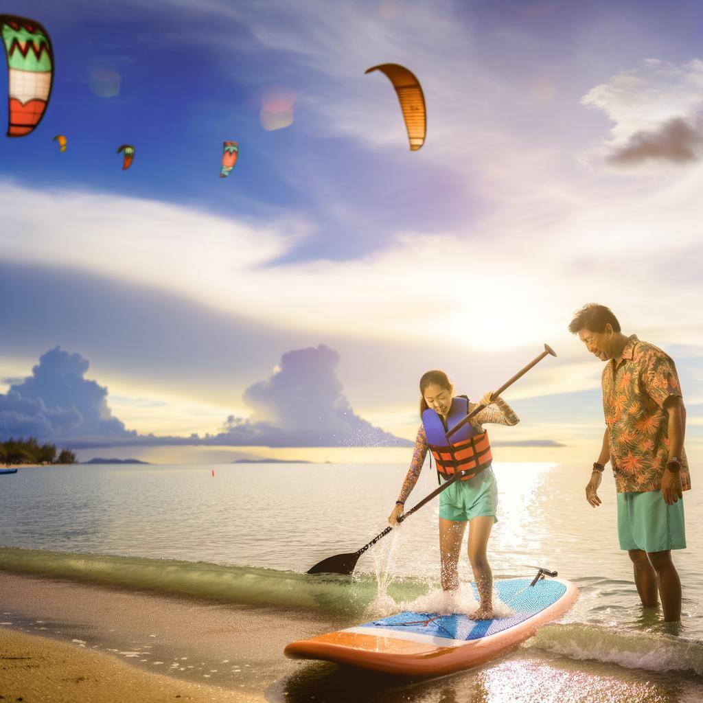 kite beach paddle boarding