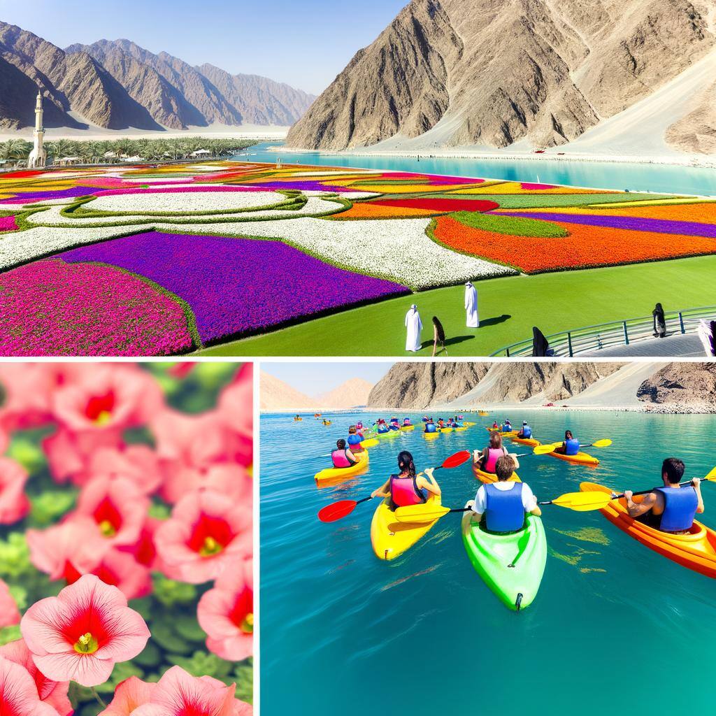 miracle garden and Hatta kayaking in dubai